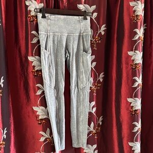 Gray Patterned Leggings